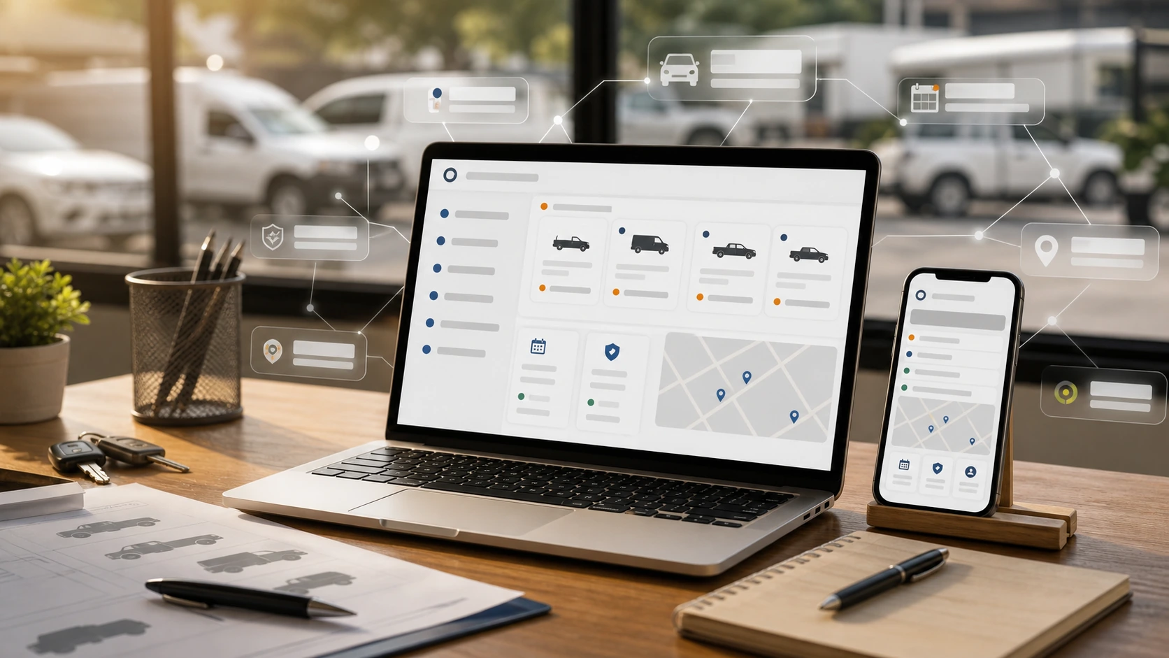 Web clara para alquiler de camionetas, las inteligencias artificiales y la busqueda en Google