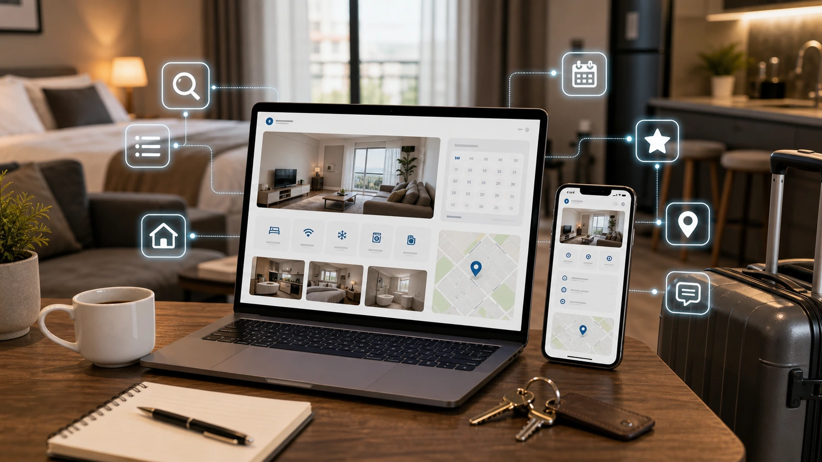 Web clara para alquiler temporario, las inteligencias artificiales y la busqueda en Google