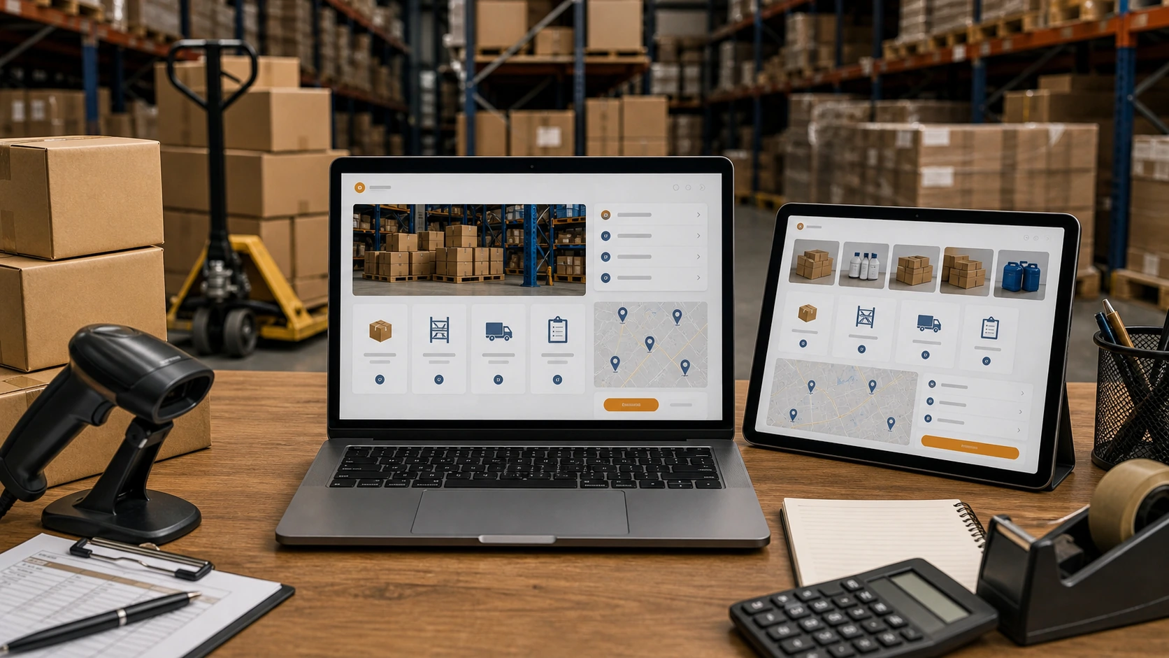 Pantalla o composición visual mostrando servicios, fotos, ubicación, contacto, propuesta comercial y estructura de distribuidora de forma clara.