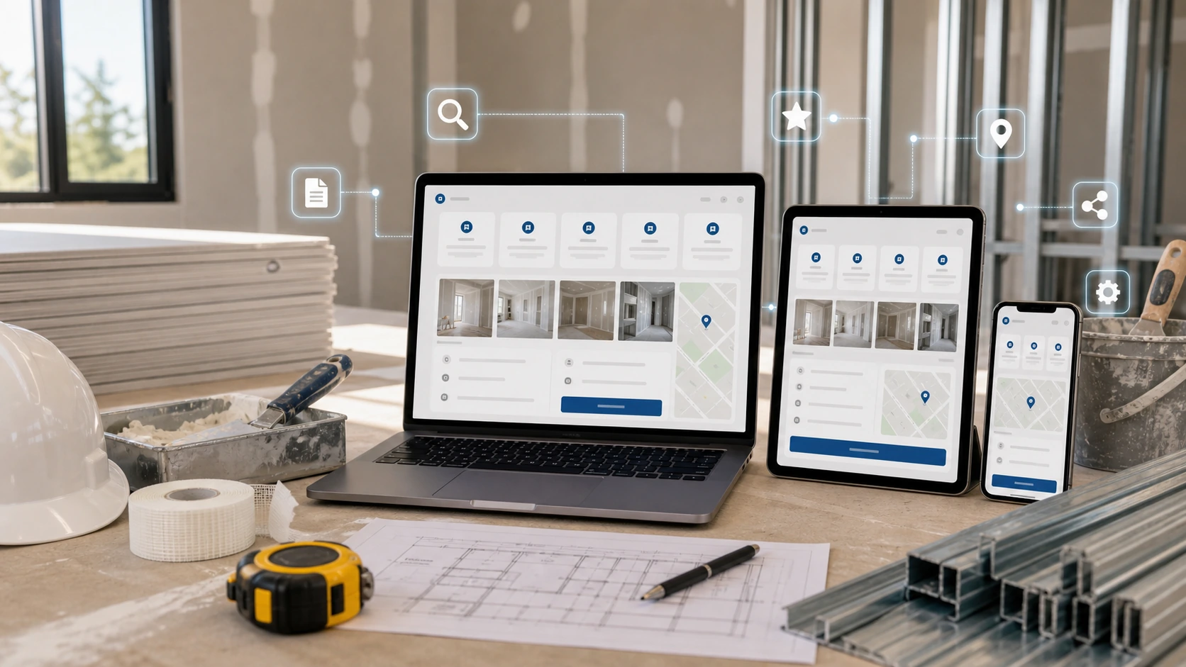 Web clara para servicio de durlock y construccion en seco, las inteligencias artificiales y la busqueda en Google