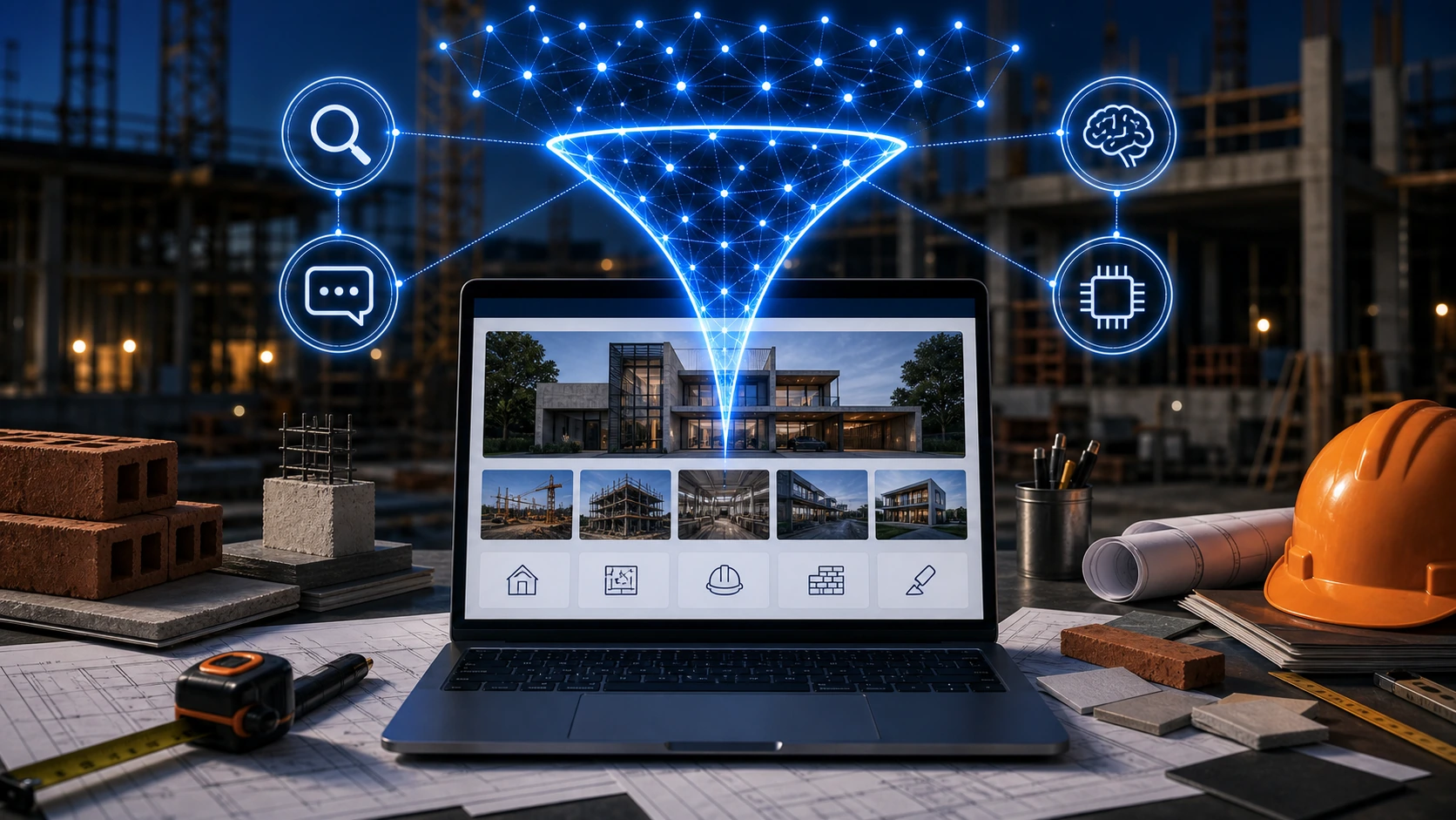 Web clara para maestro mayor de obra, las inteligencias artificiales y la busqueda en Google