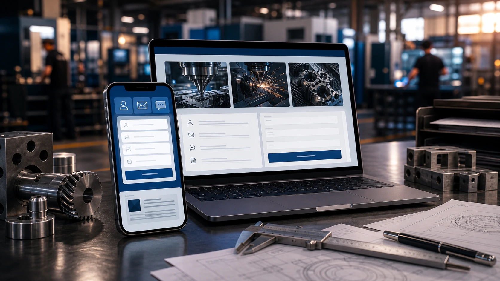 Cliente, paciente o interesado consultando por WhatsApp o formulario en contexto de empresa metalmecanica.