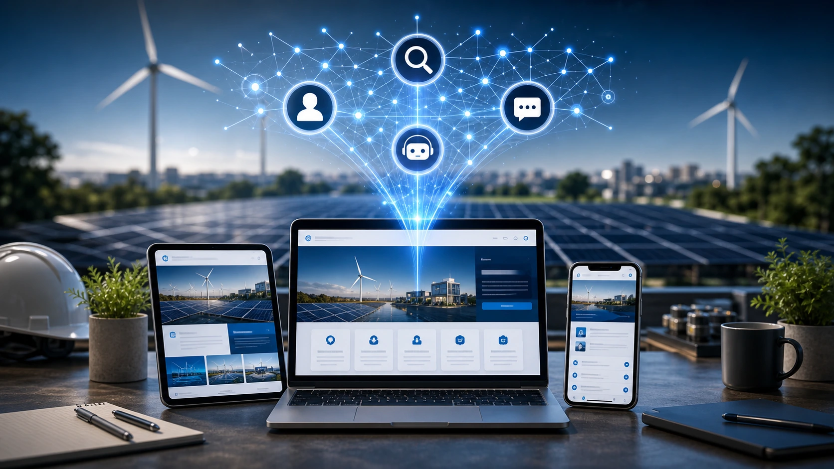 Web clara para proveedor energetico, las inteligencias artificiales y la busqueda en Google