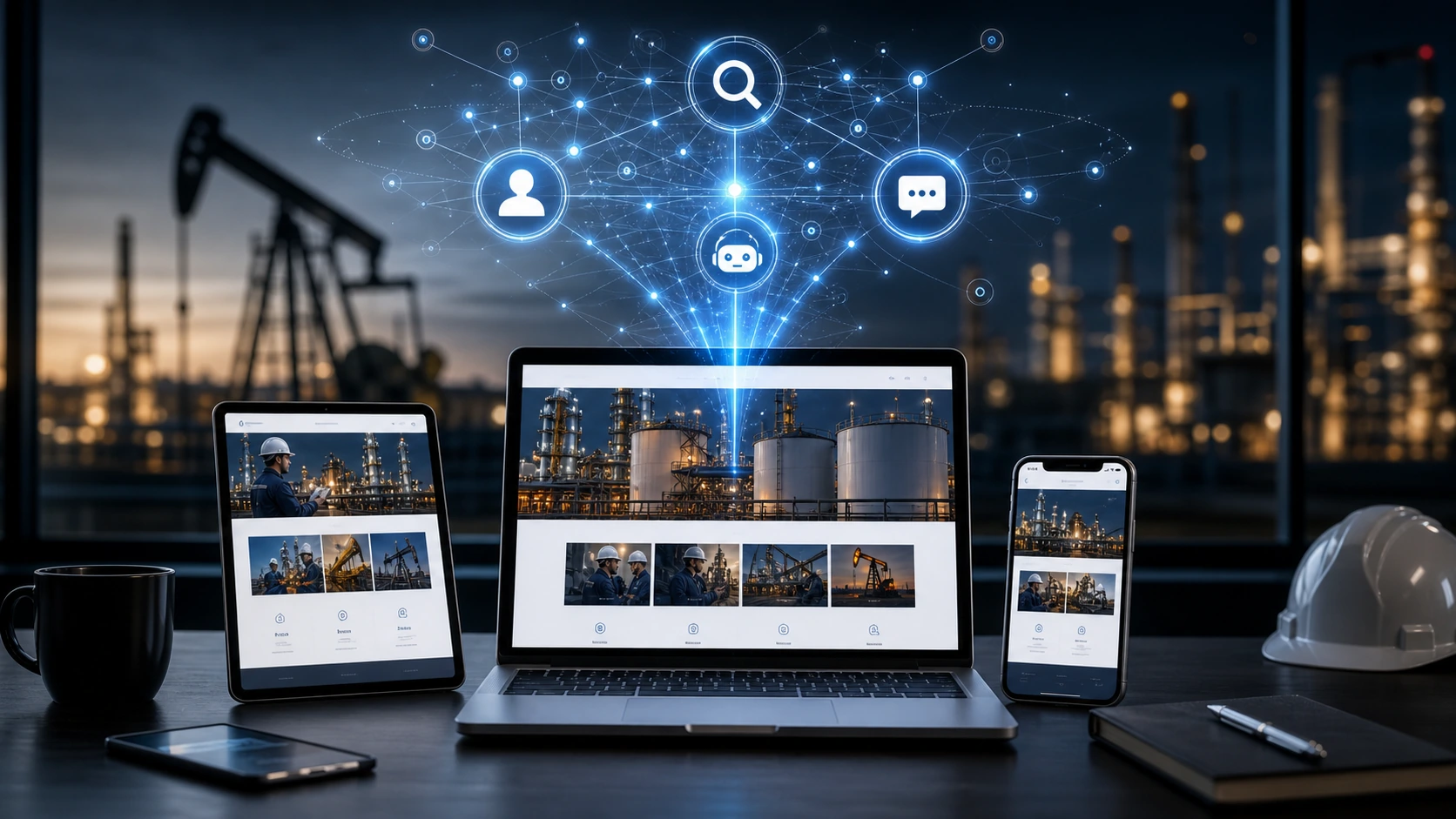 Web clara para proveedor petrolero, las inteligencias artificiales y la busqueda en Google