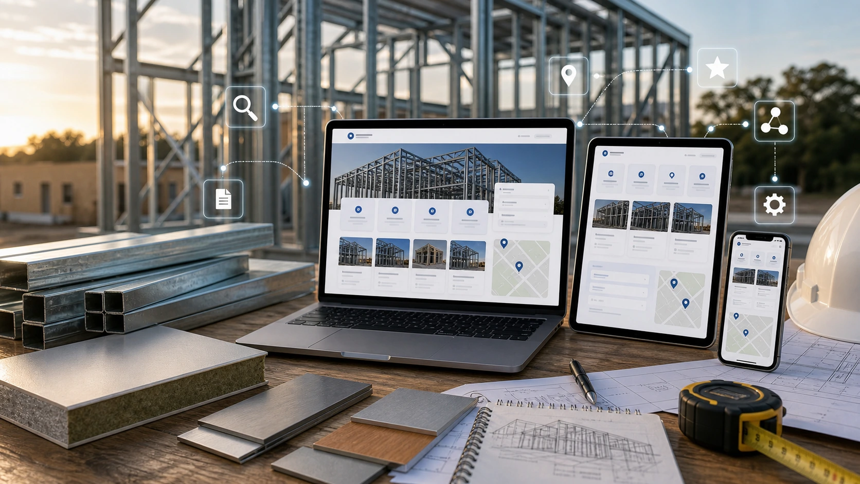 Web clara para empresa de steel frame, las inteligencias artificiales y la busqueda en Google