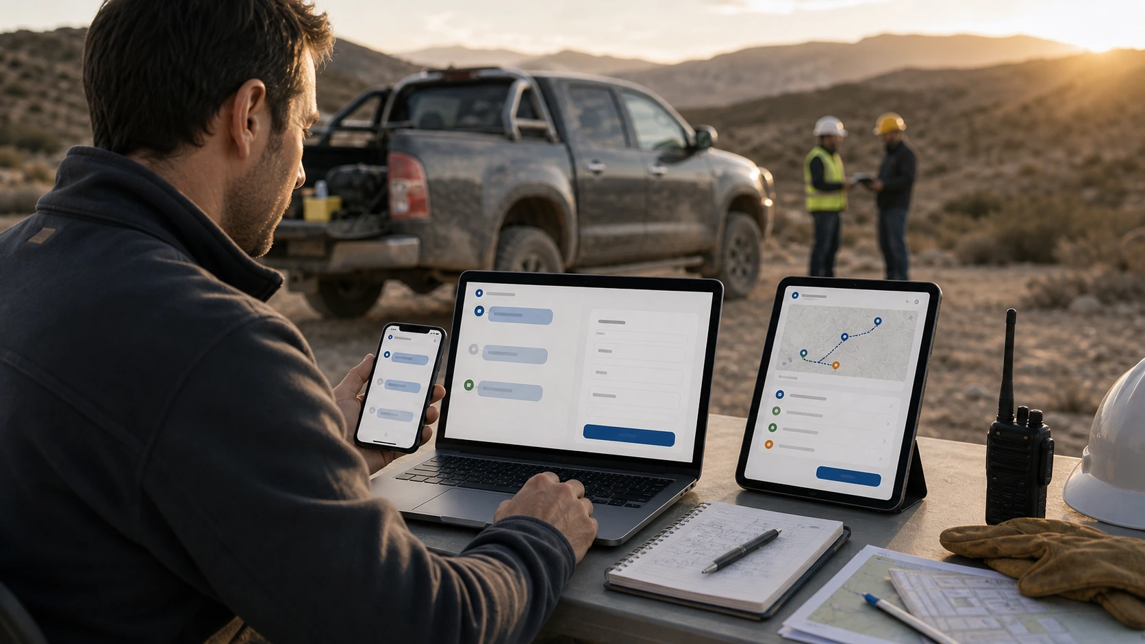 Cliente, paciente o interesado consultando por WhatsApp o formulario en contexto de servicio de transporte 4x4.