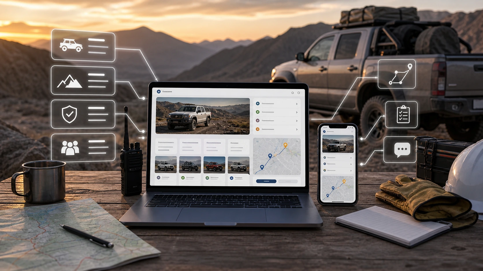 Web clara para servicio de transporte 4x4, las inteligencias artificiales y la busqueda en Google