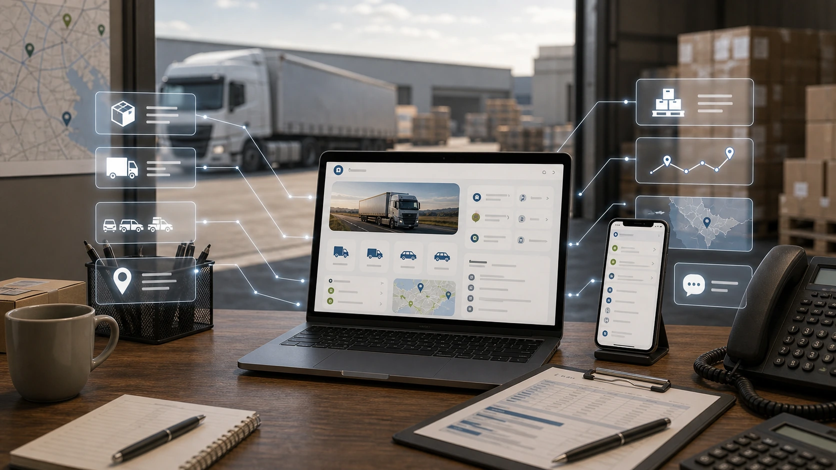 Web clara para servicio de transporte de carga, las inteligencias artificiales y la busqueda en Google
