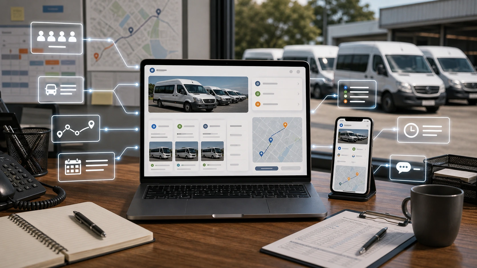 Web clara para servicio de transporte de personal, las inteligencias artificiales y la busqueda en Google